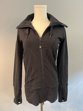 lululemon athletica Black Full-Zip Bomber Jacket with Hood